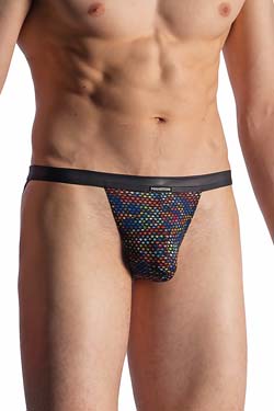 MANSTORE M913 Micro Tanga Schwarz Print