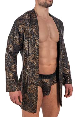 MANSTORE Night Robe M2337 Schwarz/Gold