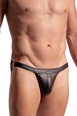 MANSTORE Shape Jock M2289 Schwarz Leder-Optik