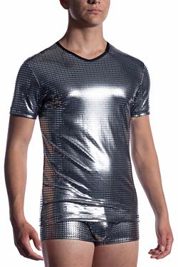 MANSTORE V-Neck T-Shirt M2058 Platin