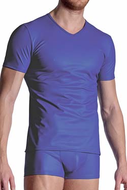 MANSTORE V-Neck T-Shirt M2111 Blau