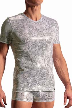 MANSTORE V-Neck T-Shirt M2227 Silver