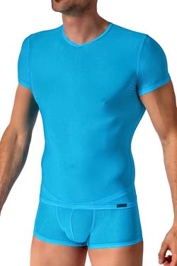 MANSTORE V-Neck Tee M101 Surf blue