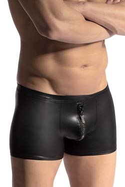 MANSTORE Zipped Pants M2466 Schwarz Leder-Optik