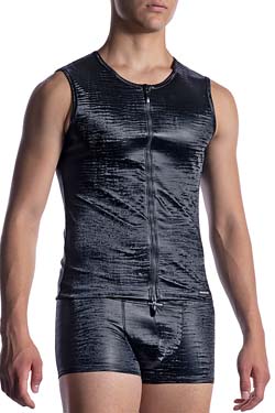 MANSTORE Zipped Vest M2052 Schwarz