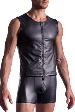 MANSTORE Zipped Vest M2191 Schwarz