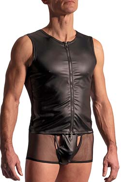 MANSTORE Zipped Vest M2220 Schwarz