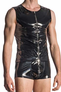 MANstore Lack Zipped Vest M420 Schwarz