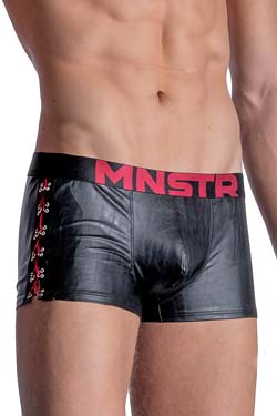 MANstore Micro Pants M2112 Schwarz Lederoptik