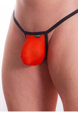 Beachkini Boy Micro G-String superTHONG 3D semitransparent orange