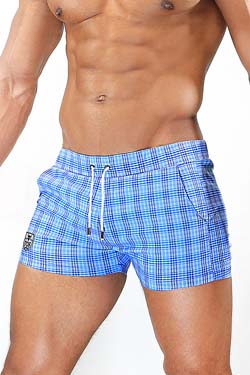 TOF Paris Goa Bade und Freizeit Minishorts Blau