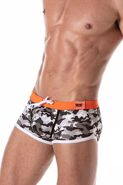 TOF Paris Iconic Badehose Trunk Shorts Camouflage Grey