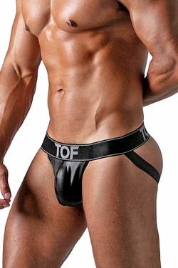 TOF Paris Jockstrap Leder Optik Schwarz