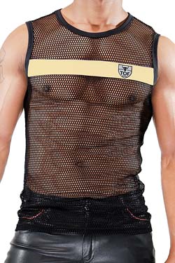 Herren Unterhemd TOF Paris Tank Top Spartacus Schwarz-Gold