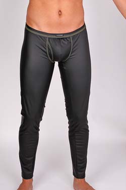 Wojoer Fetisch Gummi Leggings 331 Schwarz-Gelb