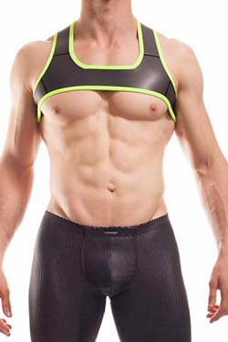 Wojoer Neopren Harness Schwarz-Gelb