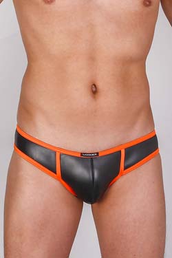 Wojoer Neopren Mini Badehipster Schwarz-Orange